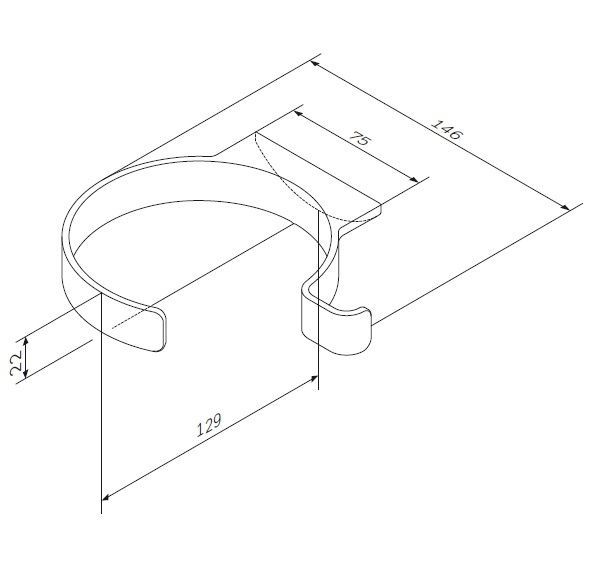 Тримач для фену, хром AM.PM Inspire 2.0 A50A32300 A50A32300 фото