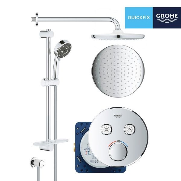 Душевая система наружного монтажа с термостатом Grohe UA202801R2, Хром UA202801R2 фото