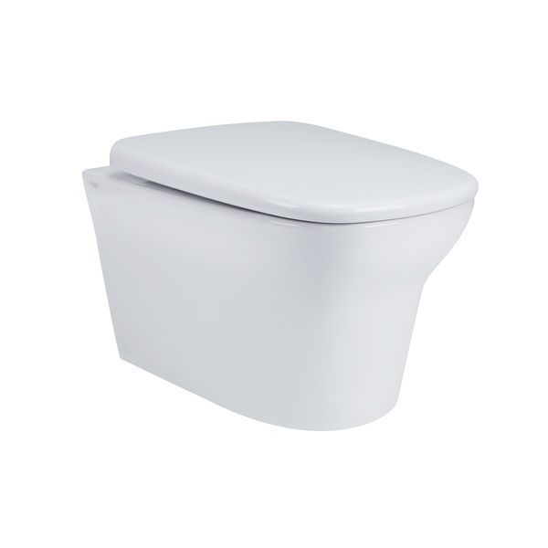 Qtap Gemini Унитаз подвесной Rimless 500х360х350 мм с сиденьем Slim Duroplast/ Soft-close/ Quick relase бачок 3 /7.15L White SD00045933 фото