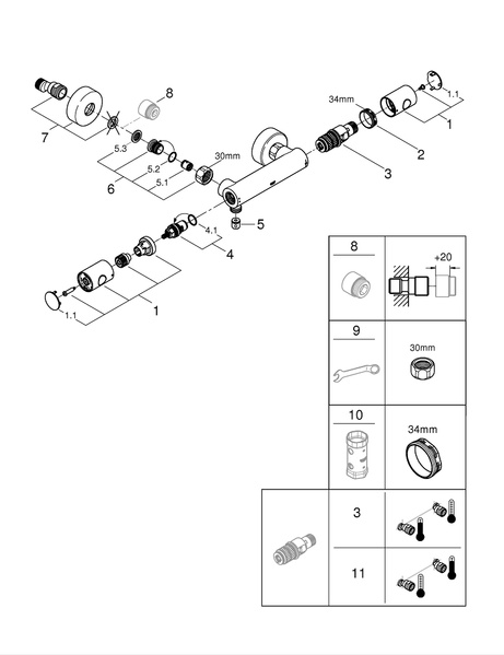 Термостат для душу Grohe QuickFix Precision Get 34773000 34773000 фото