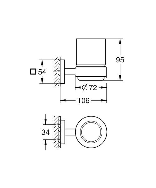 Стакан для зубних щіток Grohe QuickFix Start Cube 41097DC0 41097DC0 фото