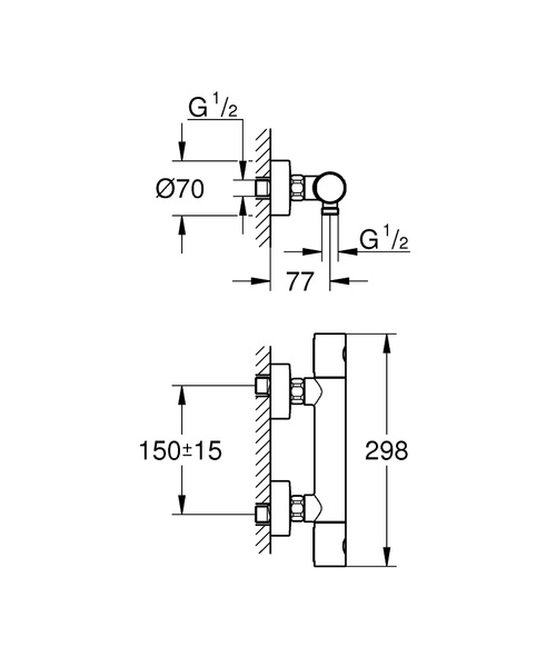 Термостат для душу Grohe QuickFix Precision Get 34773000 34773000 фото