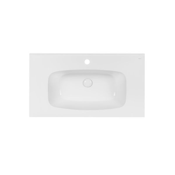 Раковина Albatross 5H врізна прямокутна з донним клапаном 900х500х210 мм White Qtap SD00046184 фото