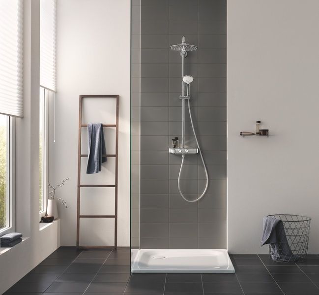 Душевая система наружного монтажа с термостатом Grohe 26509000, Хром 26509000 фото