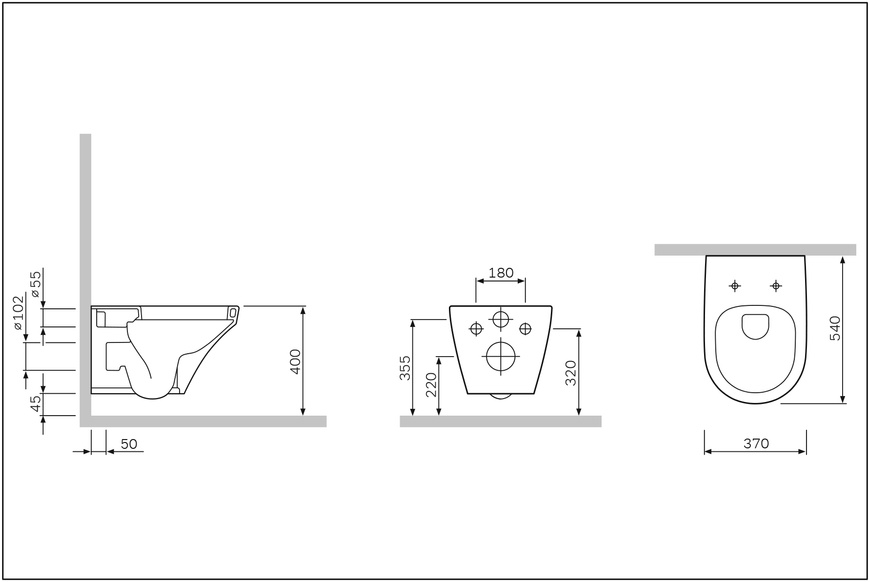 Унитаз подвесной FlashCleanAM.PMInspireC501700WH C501700WH фото