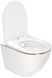 Подвесной унитаз REA CARLO WHITE MINI FLAT GOLD EDGE белый REA-C1222 фото 3