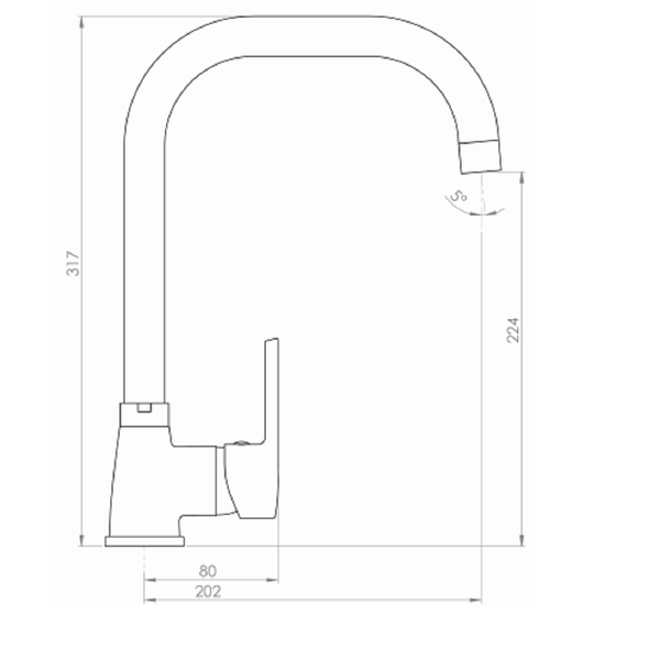 Смеситель для кухни PRIMERA 2604111 SMART, хром 2604111 фото