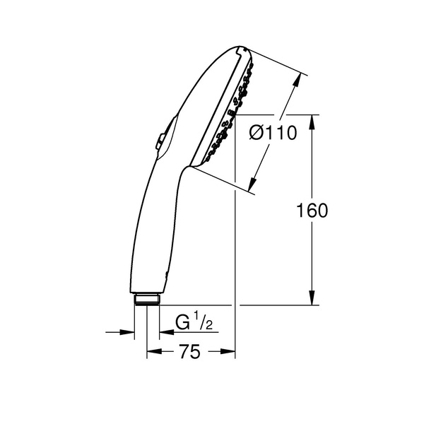 Ручний душ, 2 режими струменю Grohe QuickFix Vitalio Start 110 27946001 27946001 фото