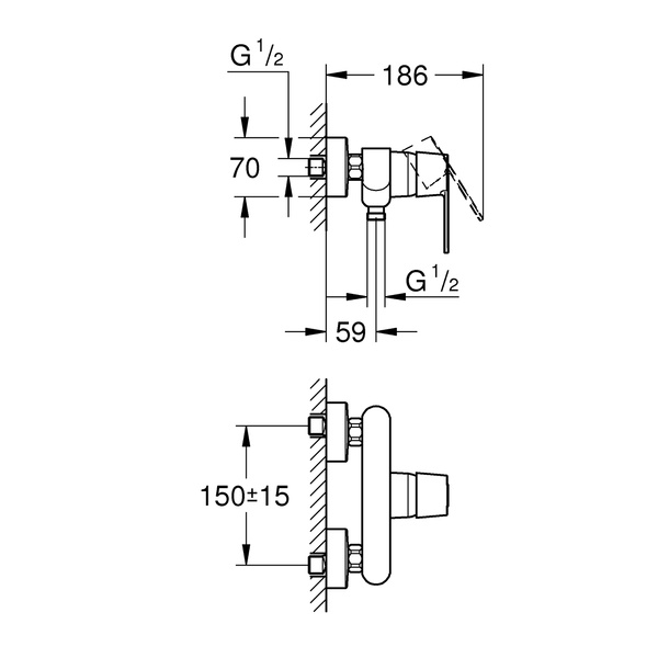 Смеситель для душа Grohe QuickFix Get 32888000 32888000 фото