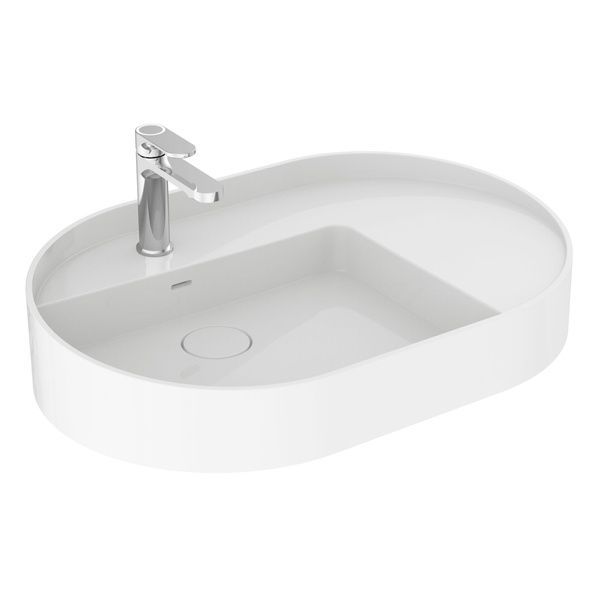 DEVIT 1010110 LAGUNA Раковина на стільницю з переливом 460*698 мм 413627 фото