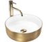 Умывальник (раковина) REA SAMI WHITE BRUSHED GOLD накладной REA-U6630 фото 1
