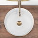 Умывальник (раковина) REA SAMI WHITE BRUSHED GOLD накладной REA-U6630 фото 4
