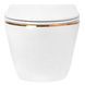 Подвесной унитаз REA CARLO WHITE MINI FLAT GOLD EDGE белый REA-C1222 фото 2