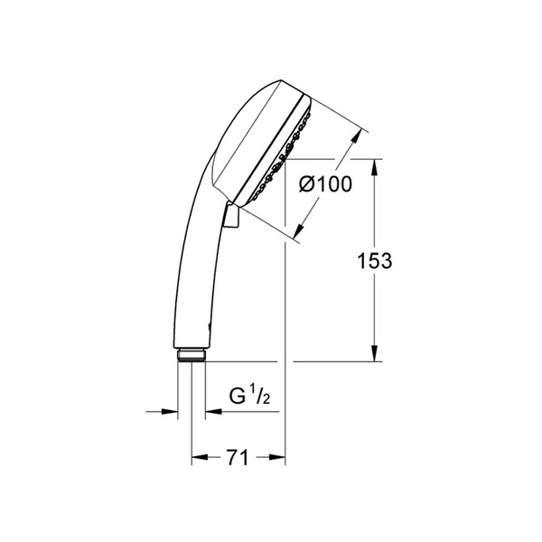 Vitalio Comfort 100 Ручний душ, 4 режима струменю (26094000) 26094000 фото