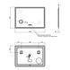 Qtap Crow Зеркало настенное прямоугольное, LED touch switch, цифровые часы с линзой, 1000х700 мм SD00045756 фото 5