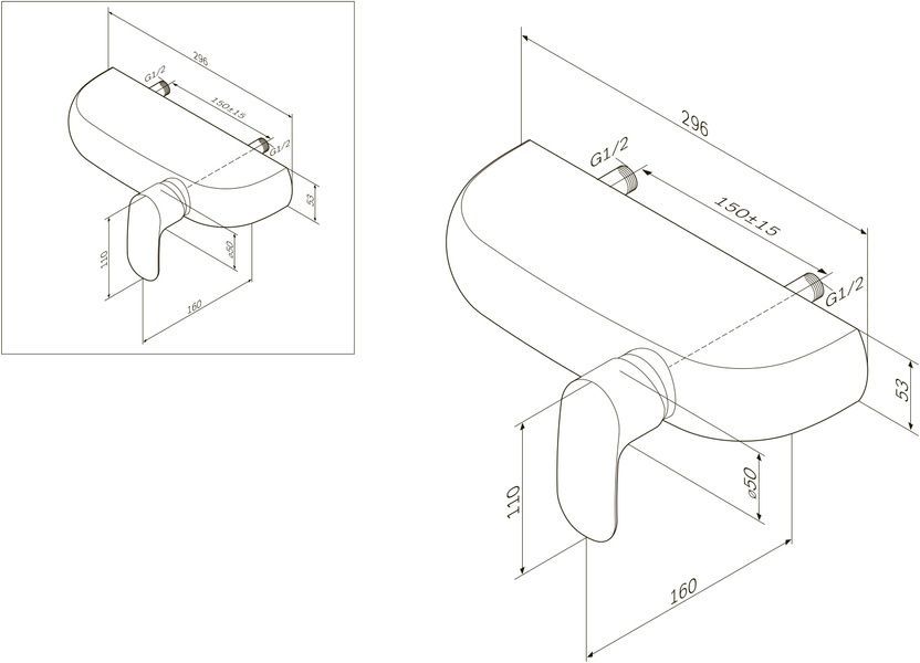 Змішувач для душу AM.PM Sensation F3020000 F3020000 фото
