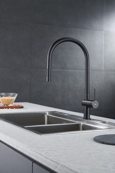 Змішувач для кухні IMEX BERNA GCE026/NG, чорний GCE026/NG фото