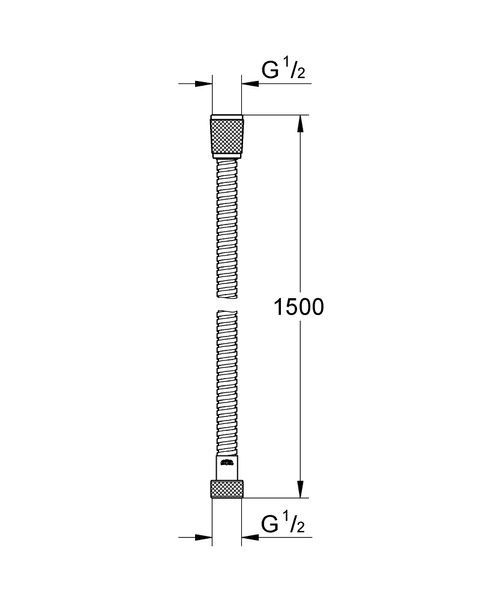 VitalioFlex Metal 1500 Металевий душовий шланг (27502000) 27502000 фото