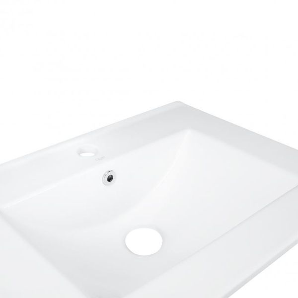 Раковина Albatross врізна прямокутна без донного клапану 600х460х180 мм White Qtap SD00050377 фото
