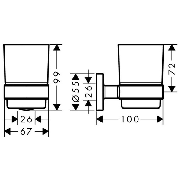 Стакан для зубных щеток Hansgrohe 41718000 Logis Universal 41718000 фото