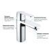 Змішувач для раковини M-розміру Grohe QuickFix Get 23454000 23454000 фото 4