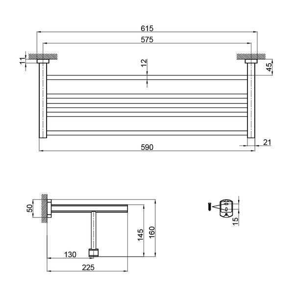 Аксесуар Liberty BLM 1122 полиця для рушника QT SD00040032 фото