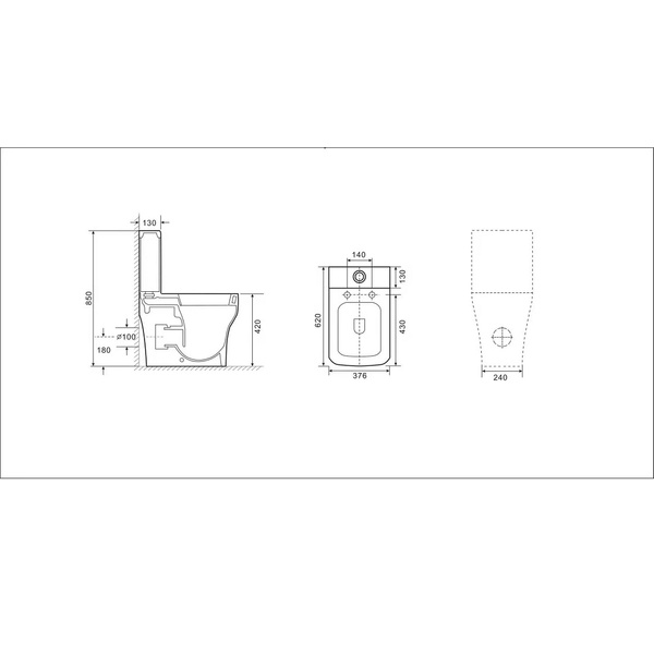 Унітаз PRIMERA 8890020 LINE безобідковий+кришка soft close 8890020 фото