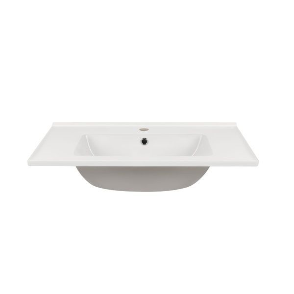 Раковина Albatross E49 врізна прямокутна з донним клапаном 700х490х200 мм White Qtap SD00046198 фото