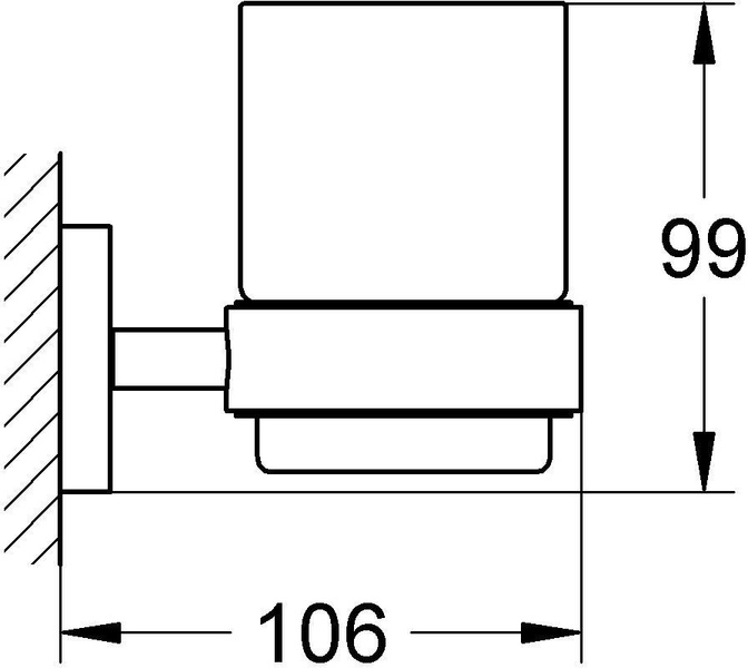 Essentials Стакан скляний з тримачем (40447001) 40447001 фото