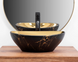 Умывальник (раковина) REA SOFIA IN MARBLE MAT BLACK GOLD накладной REA-U8011 фото 4