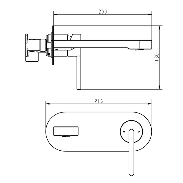 Змішувач для раковини DEVIT 8411X110 LAGUNA прихованого монтажу 413649 фото