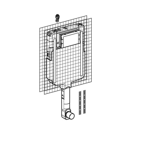 Бачок прихованого монтажу Geberit 109.791.00.1 UP720 Sigma, 8см 109.791.00.1 фото