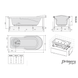 Ванна PRIMERA INTR16075 Intera 160x75 + ніжки INTR16075 фото 2
