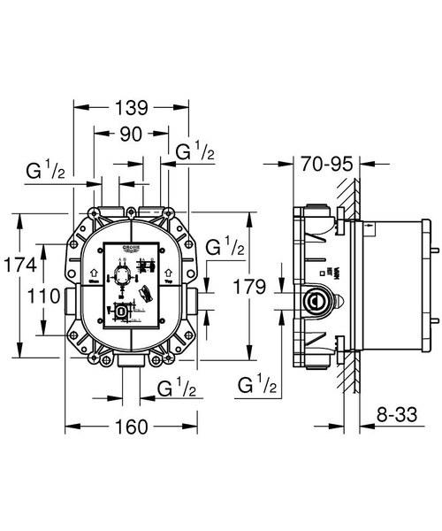 GROHE Rapido T Универсальный термостат скрытого монтажа (35500000) 35500000 фото