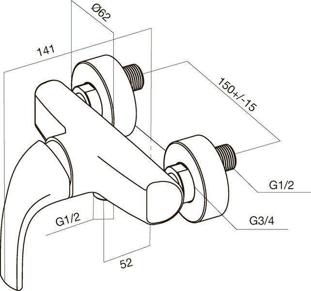 Змішувач для душу AM.PM Sense F7520000 F7520000 фото