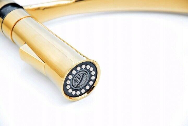 Змішувач для кухні REA GASPAR BLACK GOLD золотий високий REA-B1019 фото
