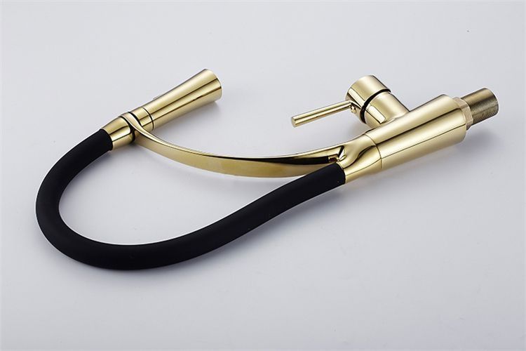 Змішувач для кухні REA GASPAR BLACK GOLD золотий високий REA-B1019 фото