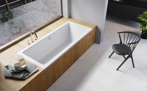 Ванна RADAWAY TEA 180x80 с ножками + сифон R135L WA1-51-180x080S фото