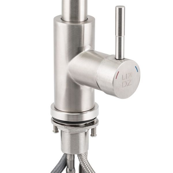 Lidz Aria 015FL1 Змішувач для кухні з висувним виливом (k35) Nickel (12 32) SD00041048 фото
