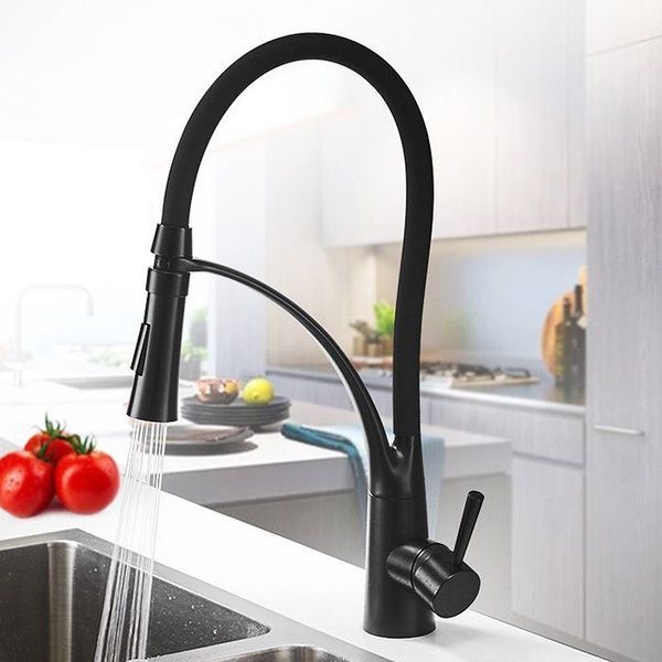 Змішувач для кухні REA GASPAR BLACK MAT чорний високий REA-B0233 фото