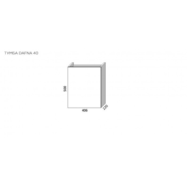 Тумба KAST DAFNA 40 см з раковиною FARO (ЛІВА) KS000106 фото