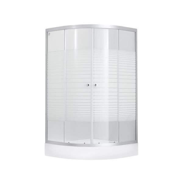 Набір Lidz душова кабіна Wieza SC90x90.SAT.LOW.L, скло Linie 4 мм + піддон Kupala SD00048607 фото