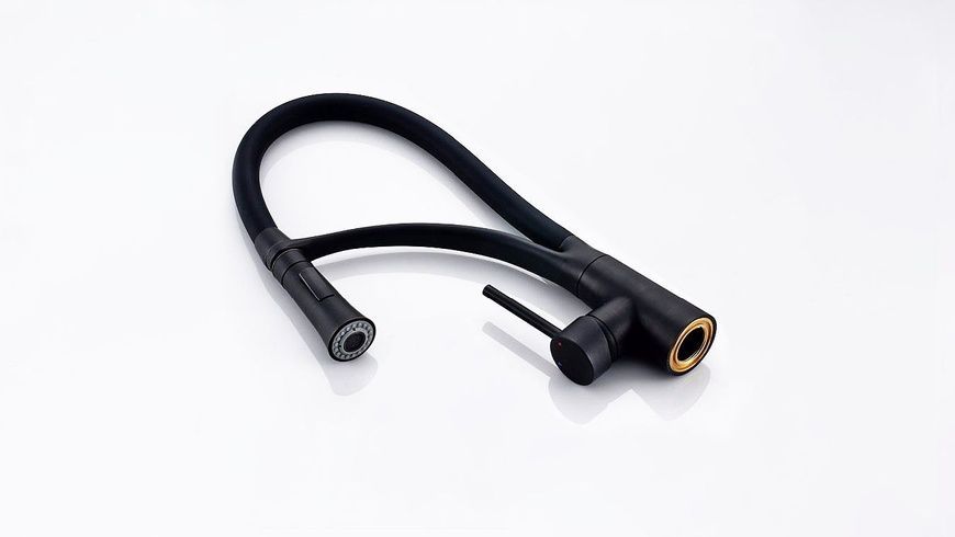 Змішувач для кухні REA GASPAR BLACK MAT чорний високий REA-B0233 фото