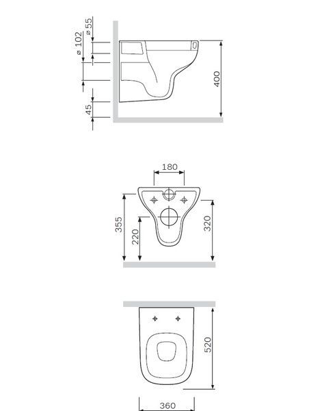 Унитаз подвесной безободковый FlashClean с сидением микролифтAM.PMLikeC801700SC C801700SC фото
