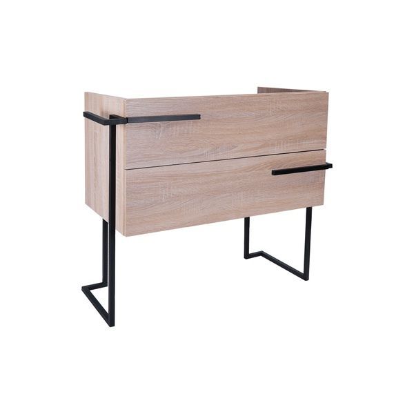 Тумба Taurus підлогова з 2 ящиками, 800х800х437 мм Whitish OAK Qtap SD00046921 фото