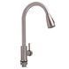 Lidz Aria 015FL Смеситель для кухни с выдвижным изливом (k35) Nickel (12 32) SD00041049 фото 1