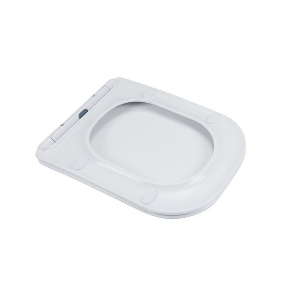 Унітаз Presto підвісний Rimless 480х340х350 мм з сидінням Slim Duroplast/ Soft-close/ Quick relase White Qtap SD00045934 фото