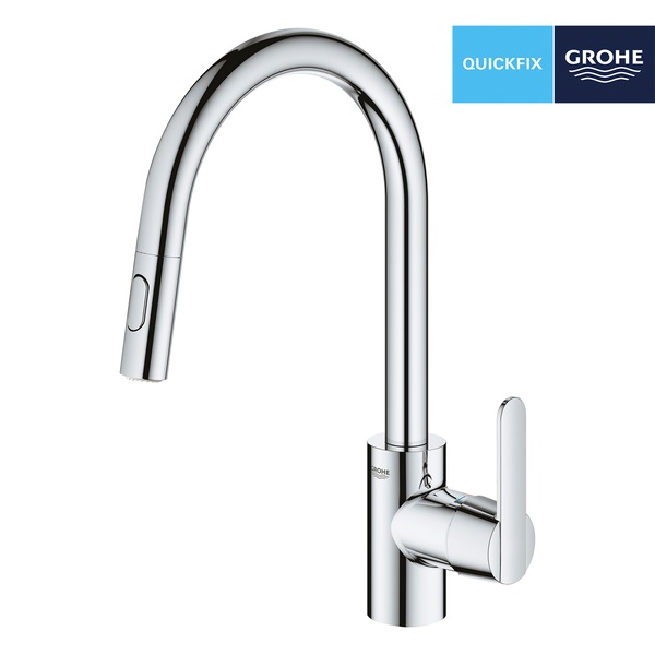 Змішувач для кухні з висувним виливом Grohe QuickFix Get 31484001 31484001 фото