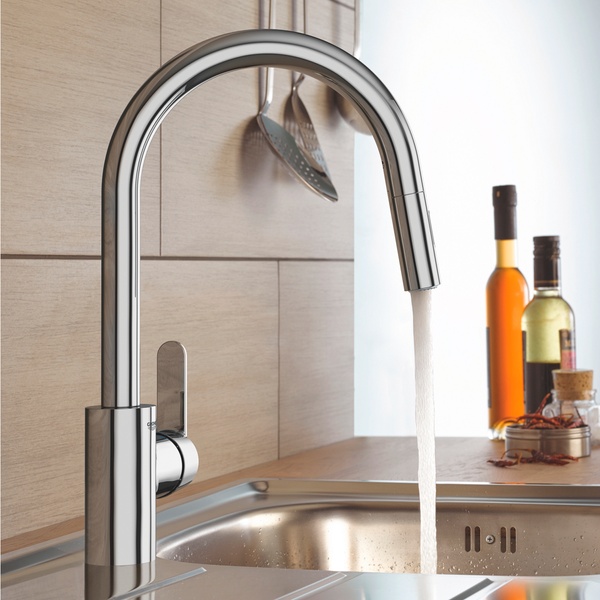 Змішувач для кухні з висувним виливом Grohe QuickFix Get 31484001 31484001 фото