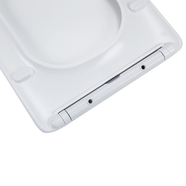 Унітаз Presto підвісний Rimless 480х340х350 мм з сидінням Slim Duroplast/ Soft-close/ Quick relase White Qtap SD00045934 фото
